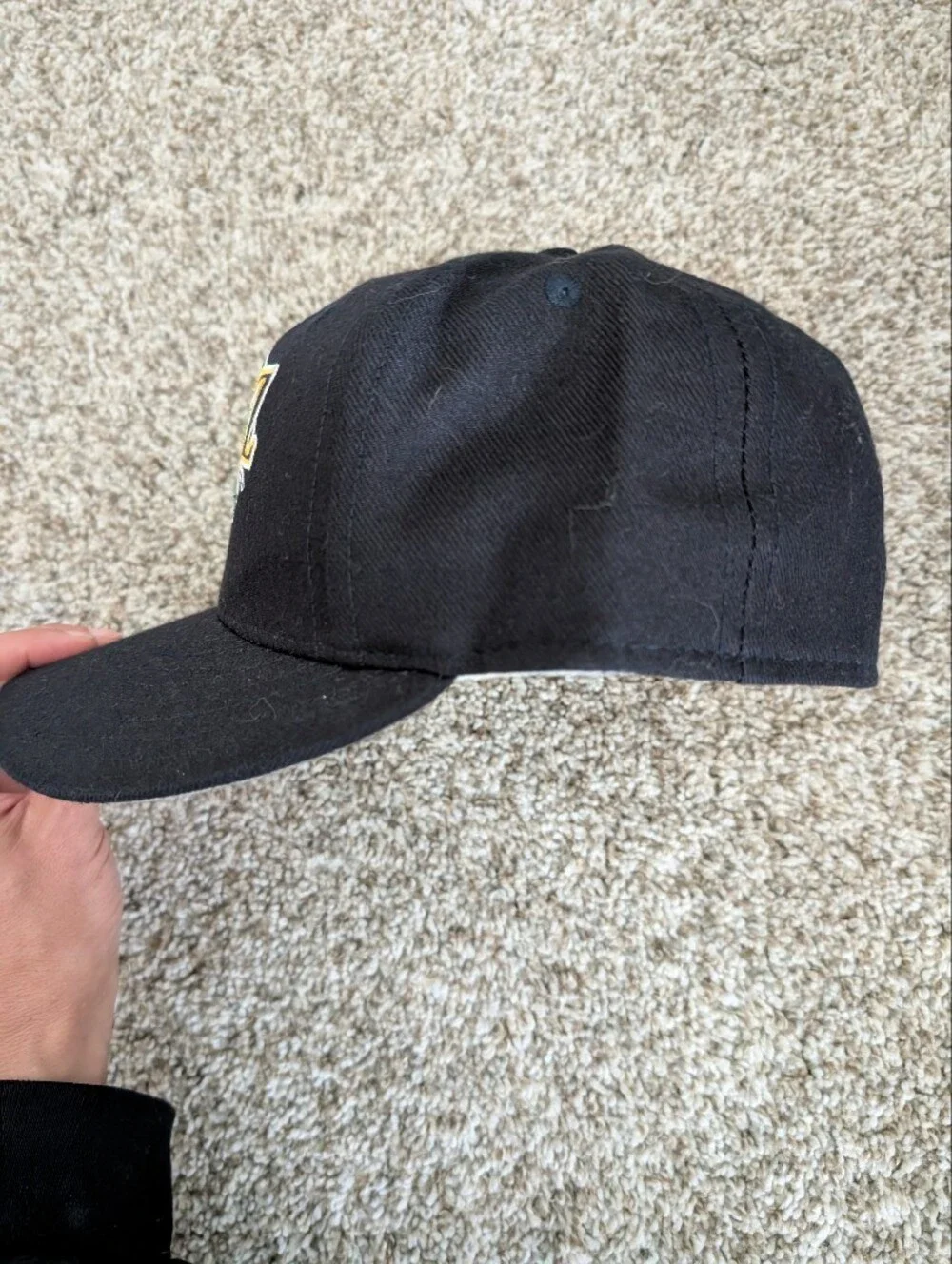 Vtg Salt Lake‎ City Bees Black Buzz Embroidered Logo Baseball Cap Sz 7.5